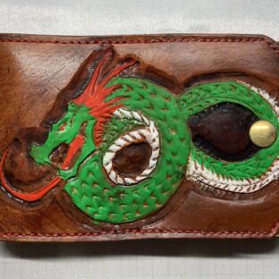 アイコス携帯ポーチ（牛革）龍トグロカラー　