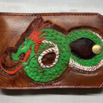 アイコス携帯ポーチ（牛革）龍トグロカラー　