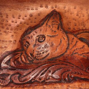 （牛革）猫の受け皿