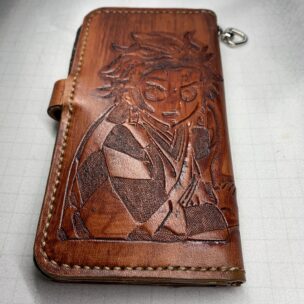 携帯カバー、カードケース（牛革）｛サンプル｝