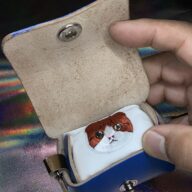 No.1(牛革)猫のハンカチ ミニバッグ(送料無料)