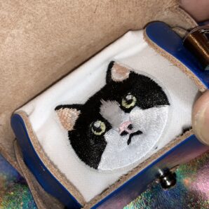 No.2（牛革）猫のハンカチ ミニバッグ（送料無料）