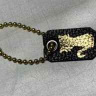 猫のストラップ(牛革)送料無料