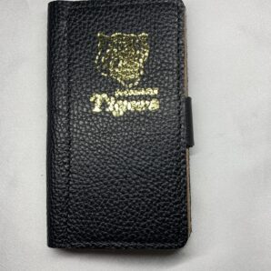 22.（1割引）Tigers携帯カバー革製（スライド機能付）ブラックおまけ２点