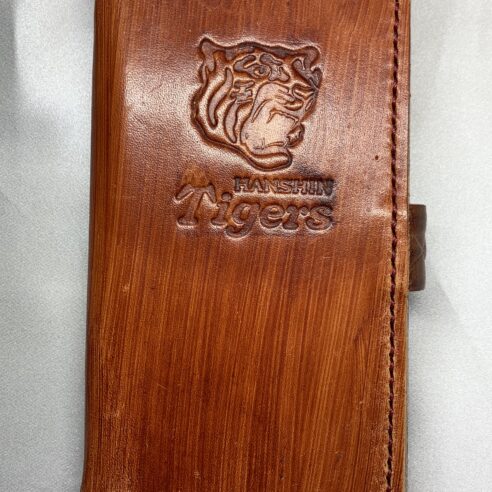 Tigersアイホン用携帯カバー革製（スライド機能付）ブラウン